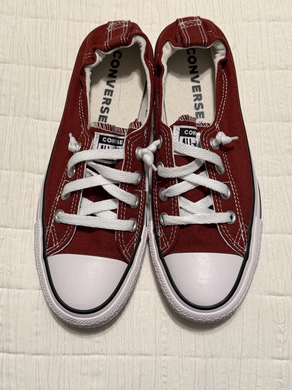 Converse Chuck Taylor Low Top Slip-On Sneakers - Red Maroon
